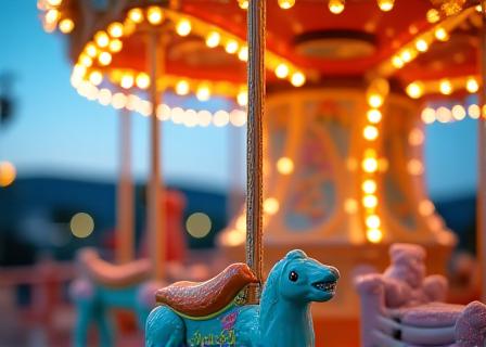 Kolorowa karuzela z motywem morskim